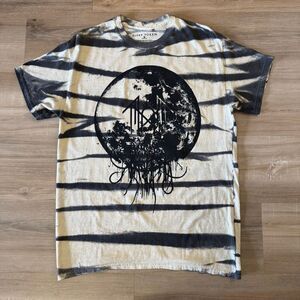 Sleep Token Cream And Black Striped Shirt Size Medium Official Merchandise Metal